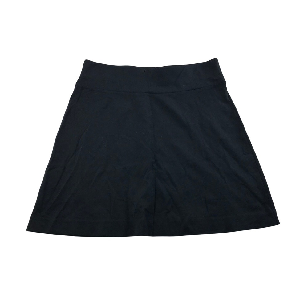 J. Jill Navy Black Ponte Knit A-Line Pull On Skirt Womens Small RN 97641